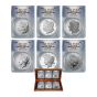 2024 Morgan & Peace Silver Dollar 6 Coin Certified 70 Advanced Release Set 