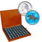 Colorized State Quarters, Complete Set of 56 in Wood Box