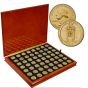 National Park Quarter Gold Layered Complete set in Wood Display Box  (2010-2021) - America the Beautiful