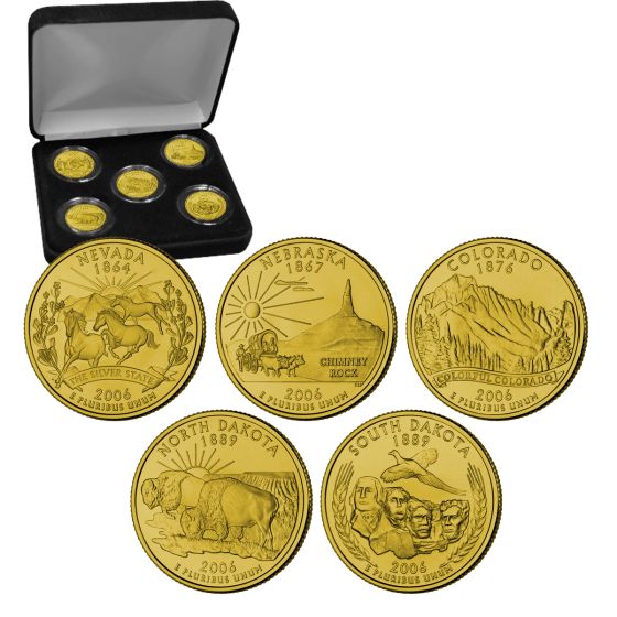 State Quarters 24 Karat Gold Plated Sets-2006 1