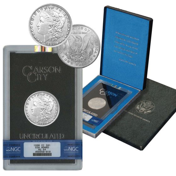 1880 -CC GSA Hoard Morgan Silver Dollar $1 Coin NGC MS-64 with Box & COA 1