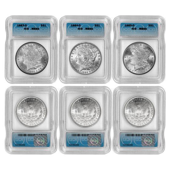1883-85 "O" Morgan Silver Dollar MS65 1