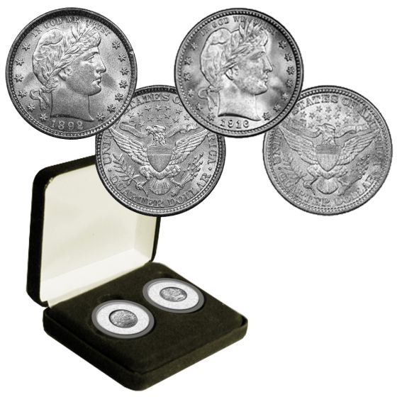 First and Last Barber Silver Quarters 1