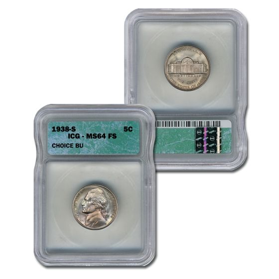 1938-S Jefferson Nickel MS64 FS 1