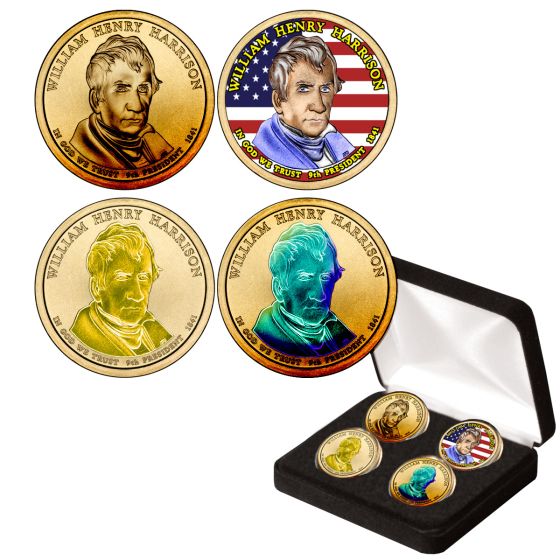 Presidential Dollar Enhanced Type Set-William Henry Harrison 1