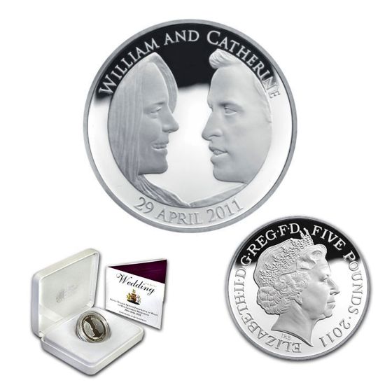 2011 Royal Wedding Silver Proof £5 Coin - William 2