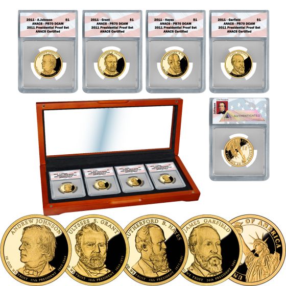 The Presidential Dollar Proof Set ANACS PR70-2011 1