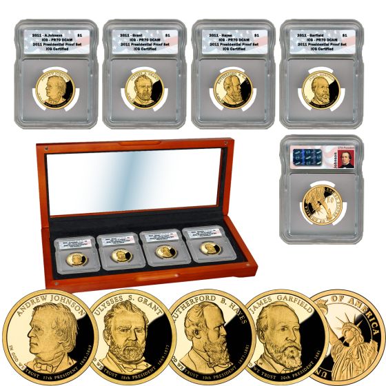 The Presidential Dollar Proof Set ICG PR70-2011 1