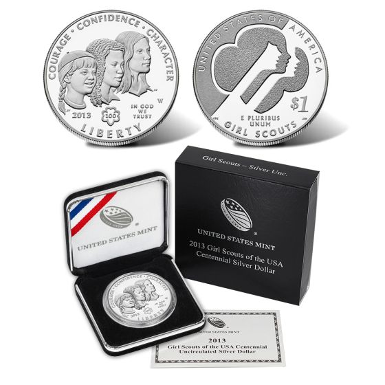 2013 Girl Scouts Silver Dollar Uncirculated 2