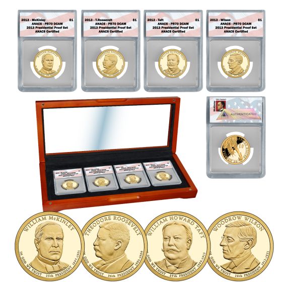 The Presidential Dollar Proof Set ANACS PR70-2013 1