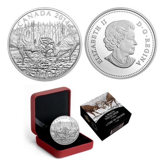 2014 $20 Canada White-Tailed Deer Proof Coin (Challenge) 1