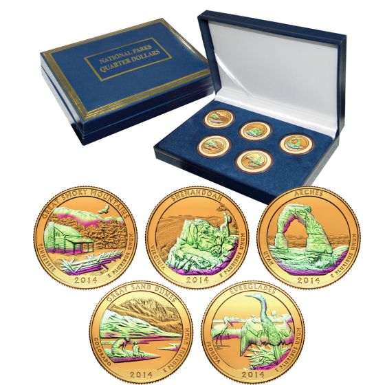 National Park Quarter Sets - Gold Hologram-2014 1