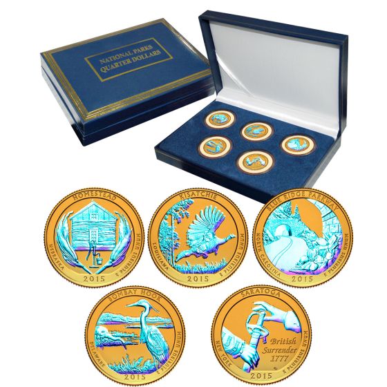 National Park Quarter Sets - Gold Hologram-2015 1