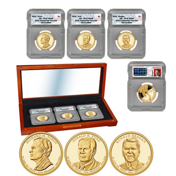 The Presidential Dollar Proof Set ICG PR70-2016 1