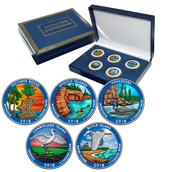 National Park Quarter Sets - Colorized-2018 1