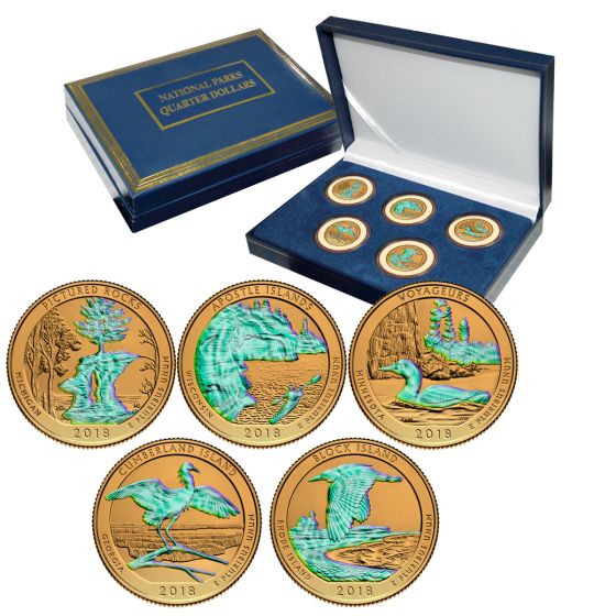 National Park Quarter Sets - Gold Hologram-2018 1