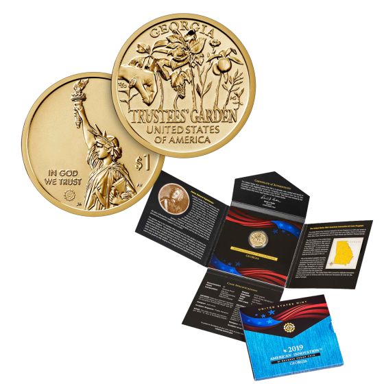 2019 $1 American Innovation Reverse Proof Coin - Georgia 1