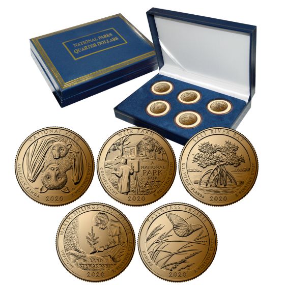 2020 National Park Quarter Sets - Gold Plated 1