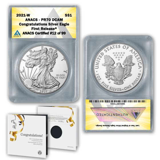 2021-W American Proof Eagle Congratulations Set PR70 2