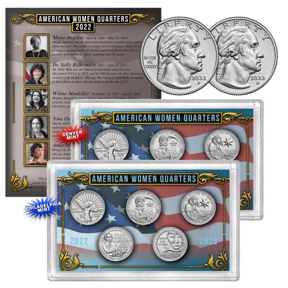 2022 P+D American Women Quarters Uncirculated Set 1