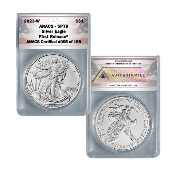 2023-W Burnished Uncirculated American Silver Eagle Coin SP70 - First Release 1