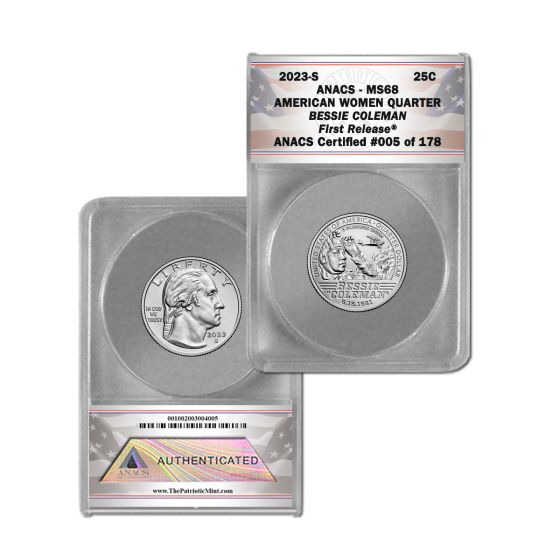 2023 S BESSIE COLEMAN American Women Quarter MS68 (FR) 1