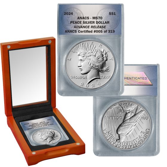 2024-P Peace Silver Dollar MS70 Advanced Release 1