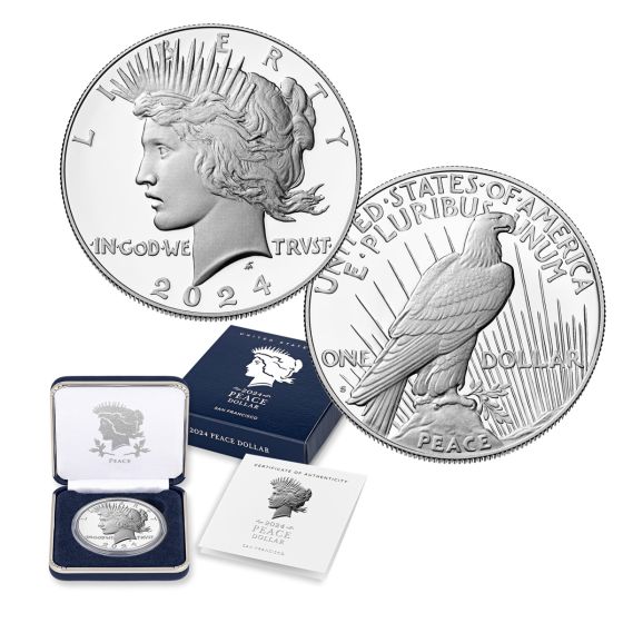 2024-S Peace Silver Dollar Proof Coin (OGP/COA) 1