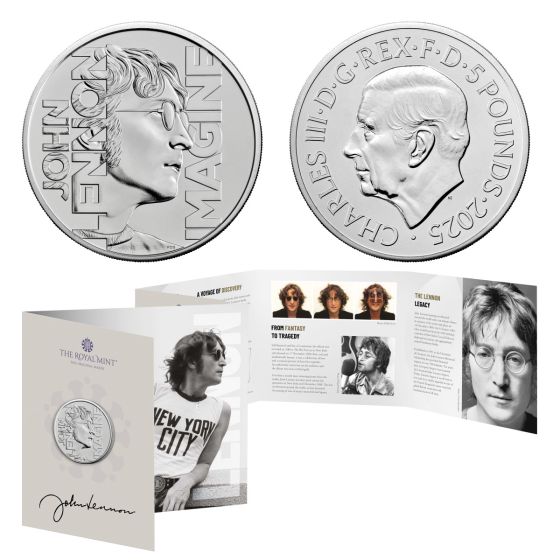 2025 John Lennon UK £5 Brilliant Uncirculated Coin - Royal Mint 1