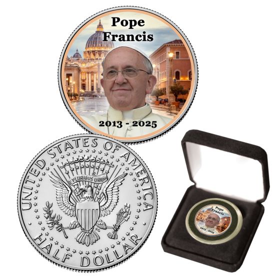 Pope Francis Commemorative Colorized Half Dollar 1