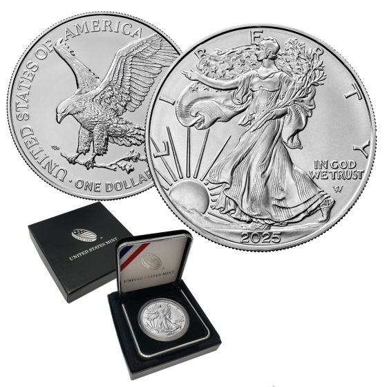 2025 American Silver Eagle BU In U.S. Mint Box 1