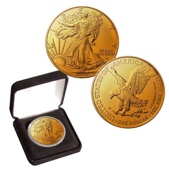 2026 American Silver Eagle 24k Gold Layered  1