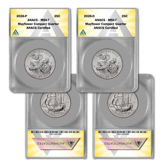 2026 P & D Mayflower Compact Semiquincentennial Quarter - MS67 1