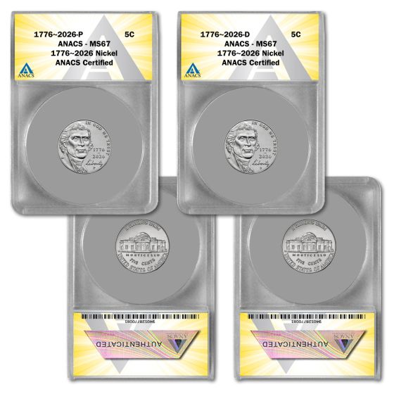 2026 P & D Jefferson Nickel MS67 ( Dual-Date Design ) 1