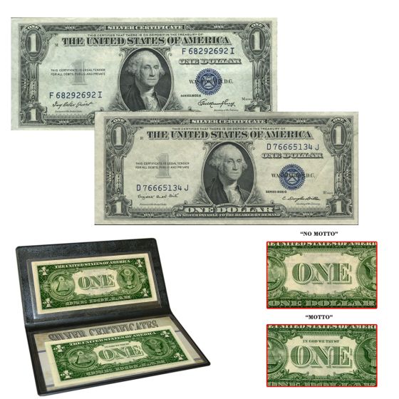 Silver Certificate Set - 1935 No Motto & Motto 2