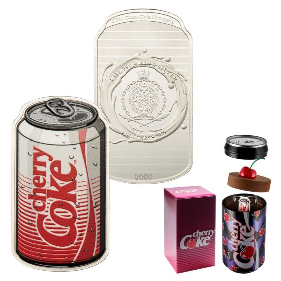 Coca-Cola® 1 oz Silver Cherry Coke Coin w/ Box & COA 1