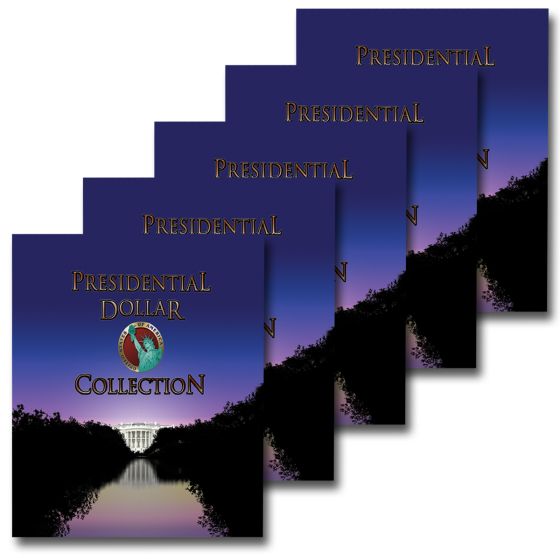 Presidential Dollar Coin Folder Album-Set of 5 1