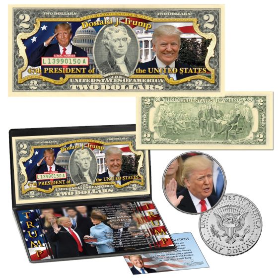 President Donald Trump OFFICIAL Colorized Coin & Currency Collection - MAGA 1