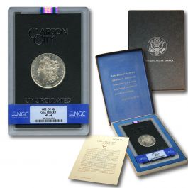 NO COIN Empty 1880-CC GSA Morgan Silver Dollar BLACK BOX w/ CORRECT SERIAL COA