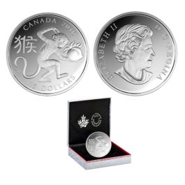 2016 Canada $15 1oz. Fine Silver Coin – Year of the Monkey