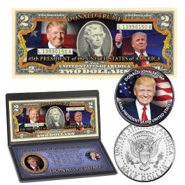 Details about   Trump 2020 Silver Plated Novelty Dollar & Soft Polly Sleeve Trump Sale 