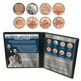 ABRAHAM LINCOLN CHALLENGE COIN ONE CENT in CLEAR CASE PRESIDENT MONUMENT
