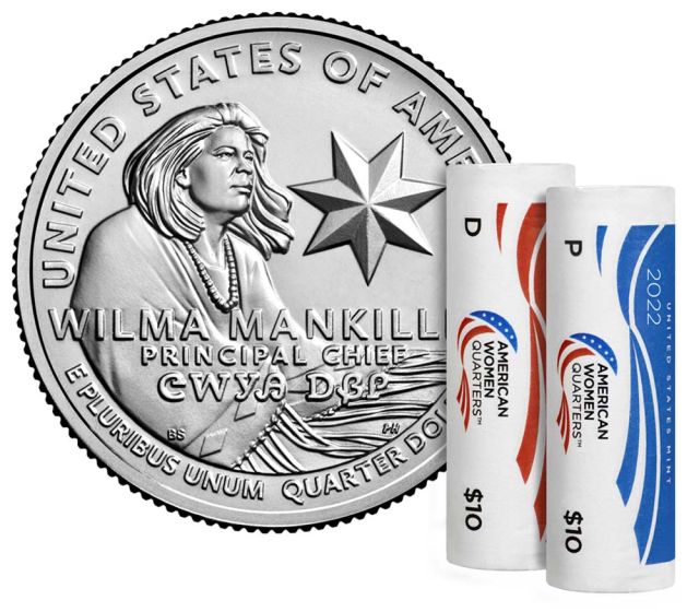 Wilma Mankiller American Women Quarters 2022 Two-Roll Set 1