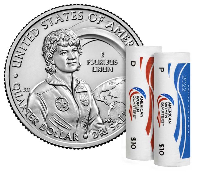 Sally Ride  American Women Quarters 2022 Two-Roll Set 1