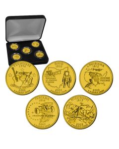 State Quarters 24 Karat Gold Plated Sets-2002