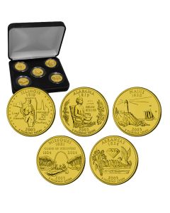 State Quarters 24 Karat Gold Plated Sets-2003