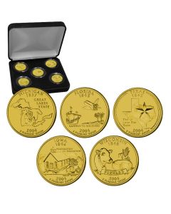 State Quarters 24 Karat Gold Plated Sets-2004