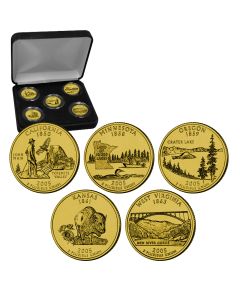 State Quarters 24 Karat Gold Plated Sets-2005