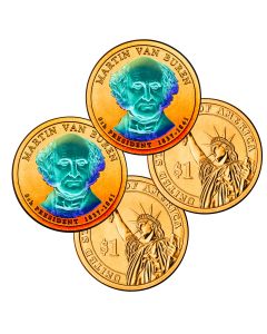24k Gold Hologram P & D Presidential Dollar Sets-Vanburen