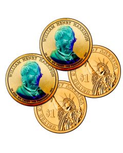 24k Gold Hologram P & D Presidential Dollar Sets-Harrison